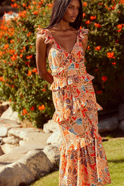 Wayf floral shop maxi dress