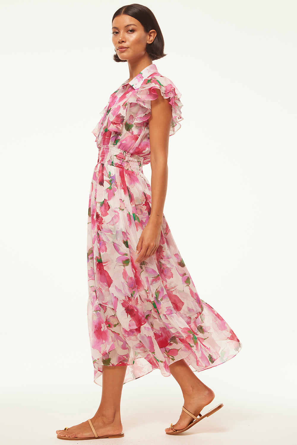 MISA Los Angeles Pink Floral Katarina Maxi Dress Size Medium deals $365