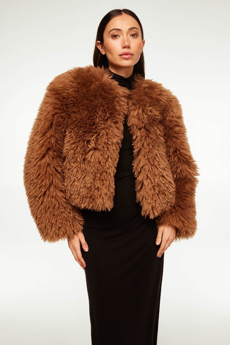 JORDYN FAUX FUR JACKET - MISA Los Angeles